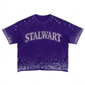 Men's Rhinestone Graphic T-<b>Shirt</b> <b>Y2K</b> Streetwear Oversized Heavyweight Cotton Tee Star Pattern USA Europe Trend Top - Product Image 5