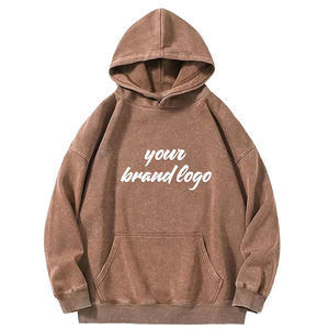 Sudadera con capucha unisex de algodón 100% de 370 g, personalizable con logo, de punto lavado para invierno, con hombros caídos y corte relajado. - Product Image 2