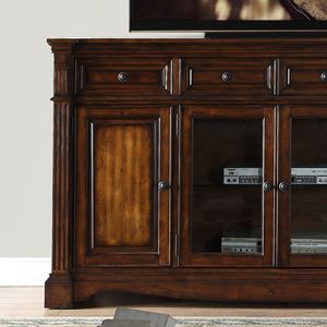 Supporto TV Parliament da 72 pollici con finitura color nocciola per TV fino a 85 pollici - Product Image 5