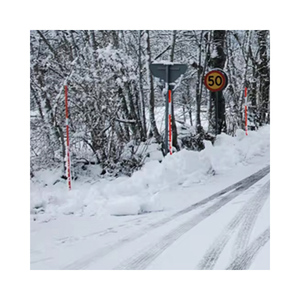Marqueurs de voie en fibre de verre orange avec bande réfléchissante et piquets à neige pour une visibilité facile, services de pliage, découpe et soudage personnalisables - Product Image 1