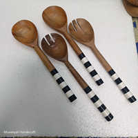 Ensemble de Cuillères en Bois d'Acacia Nouveau Design, Vente en Gros d'Ustensiles de Cuisine Faits à la Main, Soupe, Café, Thé, Miel, Dessert, Cuillère en Bois d'Acacia