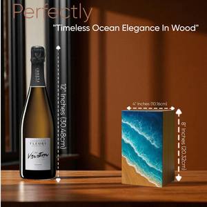 โกศบรรจุอัฐิรูปคลื่นทะเล ทำด้วยมือ ของที่ระลึกทางชายฝั่งสำหรับอัฐิมนุษย์ ขนาดกลาง 9x5.5 นิ้ว กล่องใส่โกศ - Product Image 2