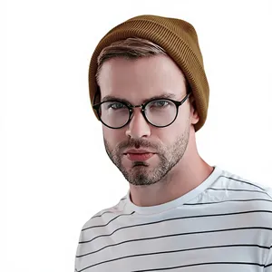 100% Cotton Jacquard Adjustable Outdoor Beanie <b>Hat</b> for Women & <b>Men</b>-Warm Knit <b>Winter</b> - Product Image 2
