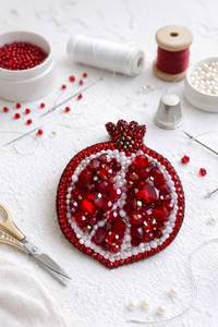 Designer Embroidery Beaded Brooch with Pearl Beads <b>Sequins</b> and Handcrafted Artistic Detailing Handmade Luxury Embroidery Brooch - Product Image 3