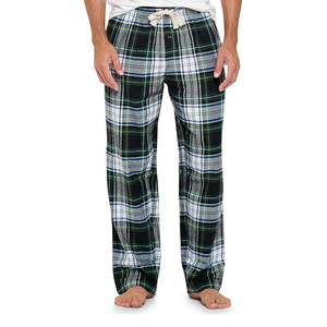 Pantalon de pyjama en flanelle pour homme de haute qualité, décontracté, en coton et polyester, léger, taille mi-haute avec cordon de serrage, été, écologique, séchage rapide - Product Image 1