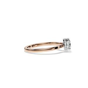 floral Round Brilliant Cut Diamond Engagement Ring 14k Gold plated Prong Setting Women's Fine Jewelry - Product Image 4