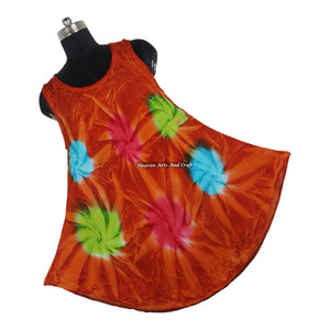 Hermoso Vestido Largo de Verano Casual para Mujer, Estilo Bohemio Tie Dye, Ropa de Playa, Vestido Tipo Paraguas - Product Image 4