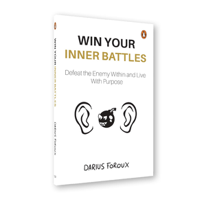 Gagnez vos batailles intérieures par Darius Foroux, livre broché personnalisé avec impression de couverture souple - Product Image 1