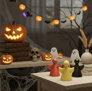 เทียนหอมรูปนางฟ้าทำมือจากขี้ผึ้งถั่วเหลือง ของตกแต่งบ้านสไตล์โมเดิร์นและของขวัญสำหรับวันขอบคุณพระเจ้า คริสต์มาส และเทศกาลดีวาลี - Product Image 2