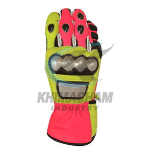 Gants d'entraînement en cuir durables avec design à doigts complets, fermeture auto-agrippante, respirants et antidérapants pour la conduite en extérieur - Product Image 3