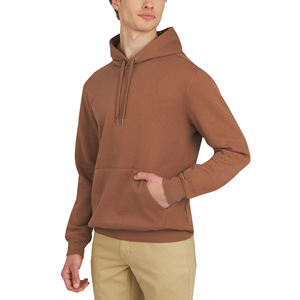 Sweat à capuche d'hiver pour homme en tissu polaire respirant à séchage rapide, couleur unie, style décontracté, polyester et coton, impression personnalisée - Product Image 3