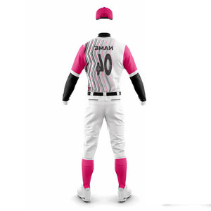 Maillot de baseball à bas prix, très demandé, avec numéros de joueur, rayures, sublimation, boutons et pantalon – Fabricant d'uniformes d'équipe - Product Image 3