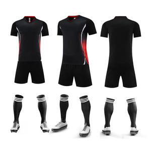Maillots de football unisexes personnalisés, ensembles de tenues de football à séchage rapide, 100% polyester, logo à pois sur le devant, ensemble de vêtements de football - Product Image 3