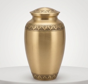 Fine Quality Brass Cremation <b>Urn</b> for Human Ashes Elegant Tree of Life Design Adult Funeral <b>Urn</b> <b>Large</b> Metal Memorial Jar - Product Image 2
