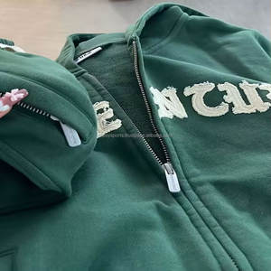 Sudaderas con cremallera desgastadas de primera calidad Sudaderas con capucha de alta calidad al por mayor gran cantidad producto barato sudaderas con capucha bordadas desgastadas - Product Image 5