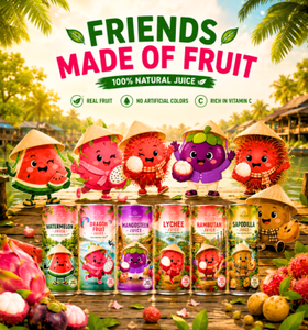 OEM/ODM 100% Pure <b>Filtered</b> Fruit Juice Drink NFC Customize Flavor/Design/Logo Tropical Fruit Beverage in <b>Bottle</b> From Vietnam - Product Image 1