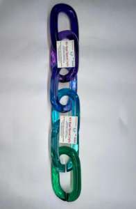 Eslabón grande de resina, collar de mezcla de colores de estilo Vintage, Punk, ahuecado, grande, grueso, redondo, largo, cadena de eslabones de resina acrílica, arte de pared - Product Image 2