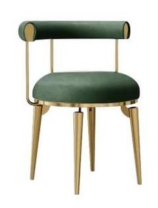 Silla Otomana con Patas Doradas de Estilo Moderno y Respaldo para Sala de Estar, Pasillo, Uso Decorativo - Product Image 2