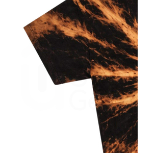 Camiseta de Manga Corta con Cuello Redondo y Estampado Tie-Dye para Hombre, Tejido de Punto Informal con Patrón - Product Image 4