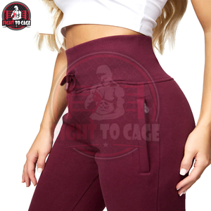 Pantalons pour femmes de qualité supérieure, nouvelle collection, confortables, avec ceinture élastique, en polaire pour l'automne et l'hiver, avec poches latérales, taille haute - Product Image 5