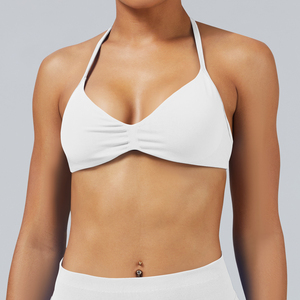 Wireless Support Sports Fitness <b>Bra</b> Front Adjusted Straps Style For Yoga Wear Breathable High <b>Stretch</b> Running Crop - Product Image 6