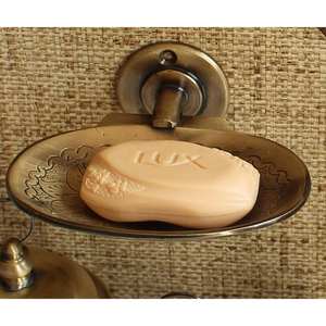 Juego de Accesorios de Baño de Latón Antiguo de Lujo, Colección de Herrajes de Baño Grabados Vintage para Montar en la Pared - Product Image 4