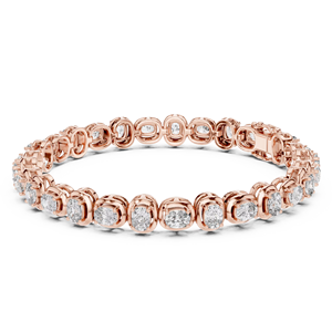 Pulsera de tenis con diamantes cultivados en laboratorio del fabricante, certificada por IGI, cadena de tenis de oro macizo de 10K con diamantes de laboratorio, mejor precio, personalizable en todo sentido. - Product Image 1