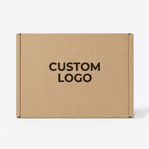 Custom Rigid <b>Kraft</b> Paper Slotted <b>Box</b> for 12 Beverage Cans Rectangle Recyclable Packaging with Sponge Liner - Product Image 4