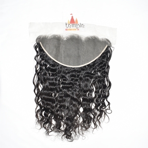 Extensions de cheveux indiens Remy non traités, alignés sur les cuticules, ondulations profondes et ondulations naturelles, double frontale 13*4, pour tissage - Product Image 6