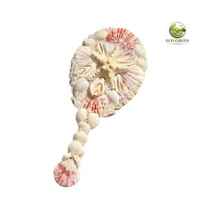 Beautiful Natural Shell Handmade Bronze Double Sided Magnifying Handheld <b>Pocket</b> Cosmetic Mirror High Quality International - Product Image 3