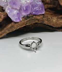 Anillo de Plata de Ley 925 Sólida con Engaste Ovalado para Piedra, Semimontura, Ecológico, de Alta Calidad para Mujer, Nueva Llegada - Product Image 1