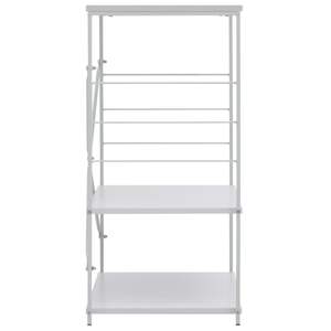 Meuble micro-ondes en bois d'ingénierie blanc 23,6''x15,6''x31,3'' avec étagères - Product Image 4