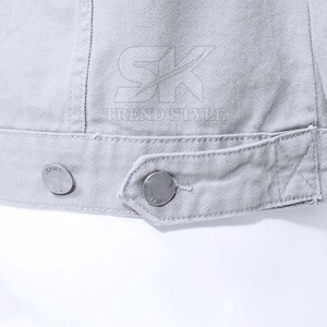 Chaqueta de mezclilla lisa para hombre con logotipo personalizado de alta calidad a bajo precio, chaqueta de invierno transpirable personalizada de talla grande para hombre - Product Image 5