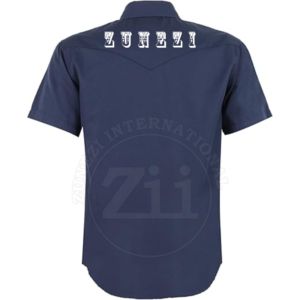 เสื้อเชิ้ตทำงานก่อสร้าง แขนยาว ระบายอากาศได้ดี ผ้าฝ้าย/ไนลอน ทนไฟ/ทนเปลวไฟ พร้อมช่องใส่หน้ากากป้องกัน ทนความร้อนได้ถึง 500 องศาเซลเซียส - Product Image 2