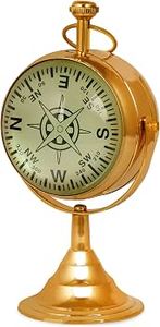 UNICORN HANDICRAFTS Horloge Ancre Nautique Vintage Traditionnelle, Design Roue de Bateau, Mouvement Mécanique, Durable, Portable, Métal, Uttar - Product Image 4