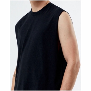 Men's New Summer Athletic Workout Gym Tank Top Singlet Sleeveless Cotton Vest for Bodybuilding Fitness Training Muscle Top - Product Image 3