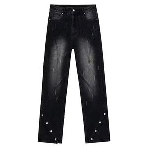 High Quality Loose Straight Tube Men's Denim <b>Jeans</b> New Fashion Wholesale Streetwear Pants for Winter Breathable <b>Work</b> <b>Jeans</b> - Product Image 2