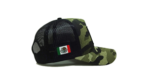 Casquette de camionneur pour adulte, structurée, en maille camouflage, avec 5 patchs tissés réglables, fabriquée au Vietnam, pour performance, mode et extérieur - Product Image 4