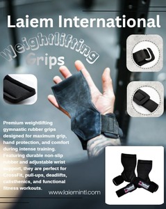 Customized High Quality Rubber Lightweight Adjustable Wrist Strap Fingerless Gymnastic <b>Weight</b> Lifting Grips Palm Protector Cross - Product Image 4