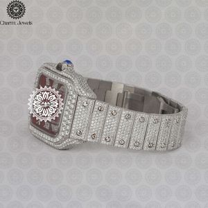 Charm_Jewels Luxury Stainless Steel Square <b>Watch</b> 34mm Analog Quartz Sapphire Crystal <b>Diamond</b> Bezel Unisex - Product Image 3