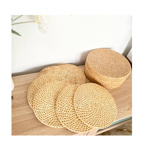 แผ่นรองหม้อหวาย ที่รองจานไม้สานตกแต่ง ทนความร้อน สำหรับห้องครัว - Product Image 2