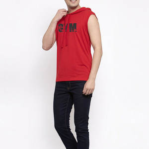 Débardeur de sport à capuche de marque, haut de gamme, en coton, sans manches, pour l'été, idéal pour la musculation - Product Image 3