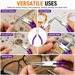 Round Nose Jewelry Pliers <b>Wire</b> Loop Forming Tool for Beading Earring Making <b>Craft</b> Repair Work - Product Image 5