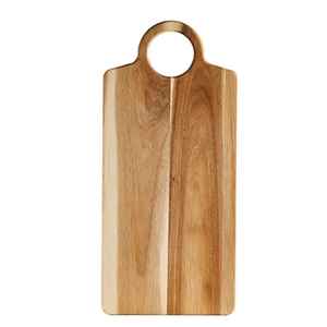 Tabla de servir de madera de acacia con mango largo, tabla de cortar de madera, bandeja para queso, tabla de cortar para cocina, apta para alimentos - Product Image 5