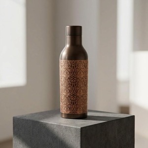 Botella de agua de cobre de grado alimenticio con tapa a prueba de fugas para beber agua de forma segura en la oficina, la escuela y actividades de fitness. - Product Image 5