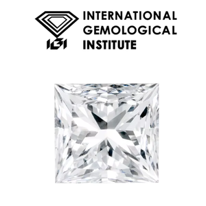 Diamant naturel certifié IGI de 1,00 ct, taille princesse, pureté VVS1, couleur G, haute brillance |   Diamant véritable pour bijoux fins - Product Image 2