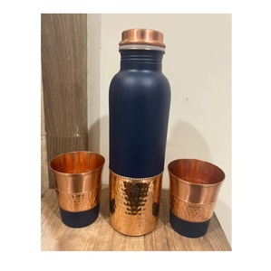 Bouteille d'eau élégante en cuivre avec manchon de protection en caoutchouc, conçue pour la maison, le bureau, la salle de sport et les voyages quotidiens - Product Image 6