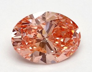 Diamante Cultivado en Laboratorio de Corte Ovalado Rosa Fantasía de 1.00 a 5.00 CT, Certificado por IGI, Claridad VVS2 VS2, Piedra Sintética para Anillo de Compromiso - Product Image 1