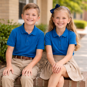 ชุดนักเรียนประถมแบบกำหนดเองสำหรับเด็กชายและเด็กหญิง พร้อมโลโก้ตามสั่ง วัสดุโพลีเอสเตอร์/ผ้าฝ้าย บริการ OEM - Product Image 2