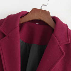 Abrigo Largo de Lana Moderno para Mujer, Elegante, Cortavientos, con Cinturón, para Invierno, Color Sólido - Product Image 4